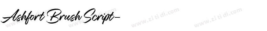 Ashfort Brush Script字体转换